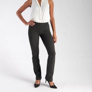 Betabrand W0076-BK Grey Straight Leg Classic Dress Charcoal Yoga Pants workwearM